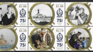 2016  New Zealand  SG.3844-9  75th Anniversary of Royal New Zealand Navy.  set 6 values U/M (MNH)