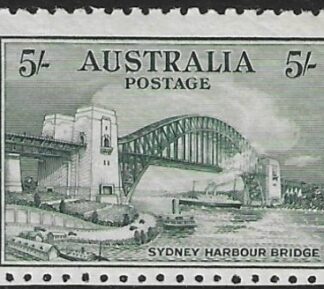 1932 Australia - Sydney Harbour Bridge  SG.143  5/-  blue-green  U/M  (MNH)