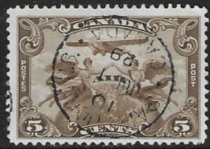 1928 Canada SG.274 5c olive-brown fine used 'Saint John New Bruswick 10th July 1929'
