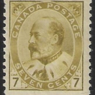 1903  Canada  SG.180  7c  yellow-olive.  mounted mint