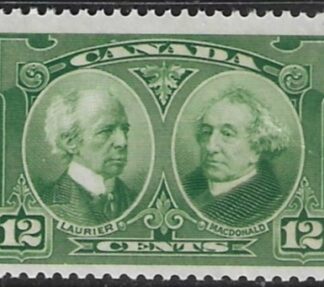 1927  Canada  SG.272   12c green 'Laurier & Macdonald'  U/M (MNH)