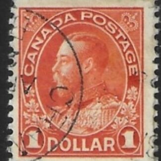 1923  Canada SG.255 (Unitrade 122b)  $1 deep - orange fine used..