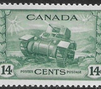 1943  Canada  SG.385  14c dull green nicely centred  U/M (MNH)