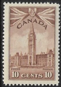 1942 Canada SG.383 10c brown U/M (MNH)