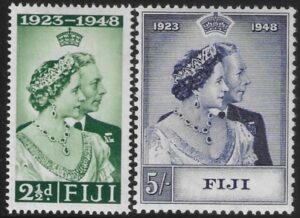 Fiji - 1948 Royal Silver Wedding. SG.270/1 mounted mint.