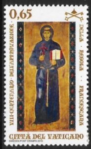 2010 Vatican SG.1611 Anniversary of Papal approval of Franciscan Rule. U/M (MNH)