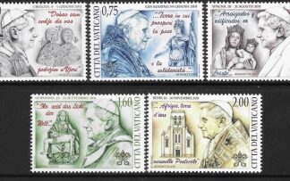 2012  Vatican  SG.1667-71  Journeys of Pope Benedict XVI  in 2011 set 5 values U/M (MNH)