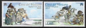 2011  Vatican SG.1640-1 Room of Heliodorus Frescoes by Raphael. set 2 values U/M (MNH)