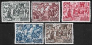 1951 Vatican SG.168-72 1500th Anniv of Council of Chalcedon set 5 U/M (MNH)