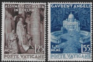 1951 Vatican SG.162-3 Proclamation of Dogma of the Assumption set 2 values U/M (MNH)