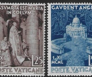 1951 Vatican  SG.162-3 Proclamation of Dogma of the Assumption set 2 values U/M (MNH)