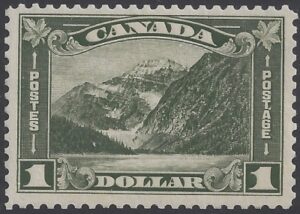 1930 Canada SG.303 $1 Olive green. 'Mount Edith Cavell' - Canadian Rockies - u/m (MNH)