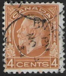 1932 Canada SG.322 4c yellow brown. good used