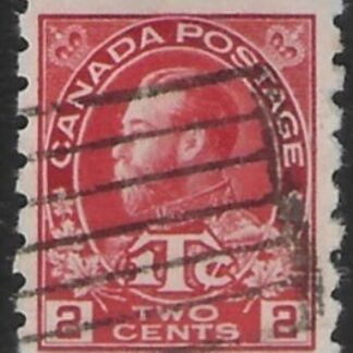 1916 Canada SG.234  2c+1c carmine die I  imperf x Perf 8 fine used
