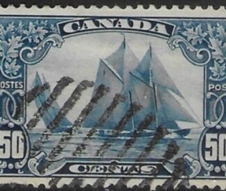 1929 Canada SG.284  50c blue 'Bluenose'. good used
