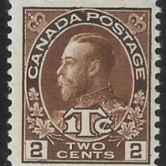 1916 Canada  SG.240 2c+1c deep brown die II perf 12.  mounted mint