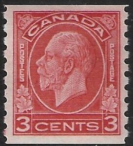 1933 Canada SG.328 3c scarlet die II imp. x perf 8½ U/M (MNH)