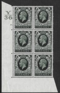N58  4d grey green  cyld 11 dot  control Y36  perf 5(E/I)  U/M (MNH)