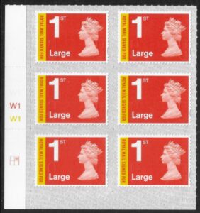 U3050 1st Large 'Signed For' M18L grid R1C2 SBP T3 Walsall U/M (MNH)