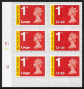 U3050 1st Large 'Signed For' M17L grid R2C2 DLR U/M (MNH)