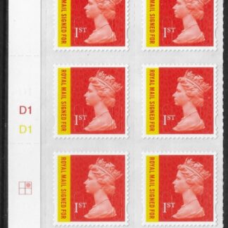U3049 1st 'Signed For'  MA13  grid R1C2  DLR U/M (MNH)