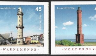 2011 Germany. SG.3724b & c Lighthouses S/adh. ex booklet  U/M (MNH)