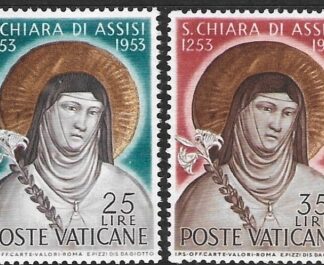 1953 Vatican SG.192-3  700th Anniversary of St. Clare set 2 values  U/M (MNH) Cat. Value £29