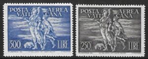 1948 Vatican SG.137-138 'Raphael & Tobias' set 2 values mounted mint (Cat. £1000)