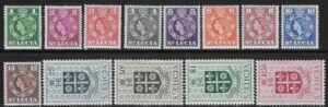 1953 St. Lucia  SG.172-84 13 values U/M(MNH)