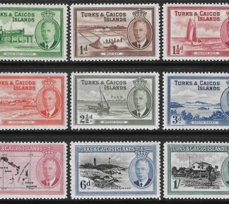 1950 Turks & Caicos Islands SG.221-9 set 9 values mounted mint.