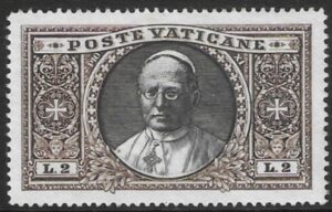 1933 Vatican SG.30 Pope Pius X1 (2L value) mounted mint.