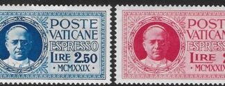 1929  Vatican  E14-15 Express Letter  2 values mounted mint.