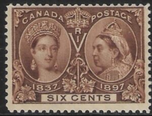 1897 Canada SG.129 6c brown U/M (MNH)