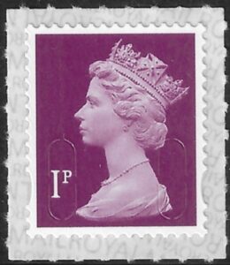 U2920  1p 2b deep crimson M20L SBP L/s  Walsall U/M (MNH)