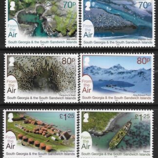 2020 South Georgia SG.744-9  South Georgia from the Air. set 6 values U/M (MNH)