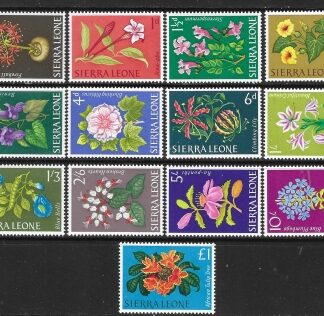 1963  Sierra Leone  SG.242-52  Sierra Leone Flowers. set 13 values U/M (MNH)