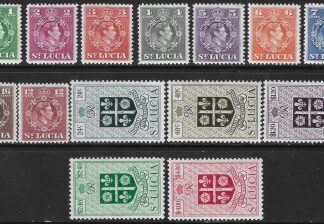 1949  SG.146-59 St. Lucia  definitives set  14 values U/M (MNH)