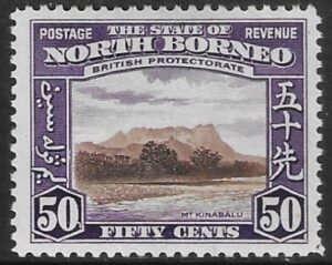 1939 North Borneo  SG.314  50c chocolate & violet  mounted mint.