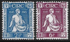 1945 Ireland SG.136-7 Thomas Davis set 2 values U/M (MNH)