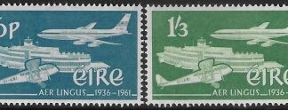 1961 Ireland  SG.184-5  Air Lingus  set 2 values U/M (MNH)