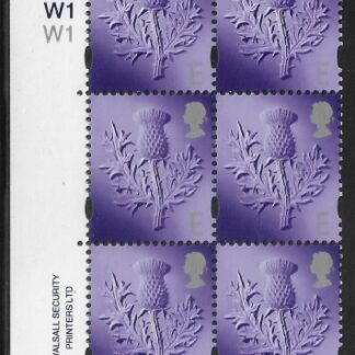 S 96  Scotland  'E'  thistle  cyld. W1 x 3      phos.W1   Walsall  U/M (MNH)