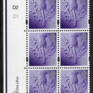 S 115  Scotland  48p  thistle  cyld. D1,D2,D1 no dot   phos D1 no dot  DeLaRue  U/M (MNH)