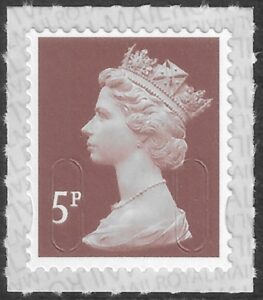 U2922  5p 2B  dull red-brown  M20L  SBP s/L Walsall/ISP  U/M (MNH)
