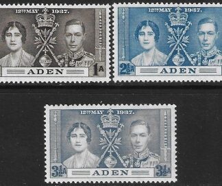 1937 Aden SG.13-15 Coronation set 3 values U/M (MNH)