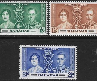 1937 Bahamas SG.146-8 Coronation set 3 values U/M (MNH)