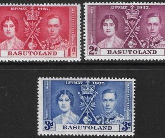 1937 Basutoland  SG.15-17 Coronation set 3 values U/M (MNH)