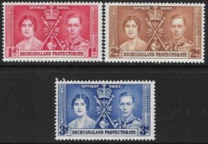 1937 Bechuanaland SG.115-7 Coronation set 3 values U/M (MNH)