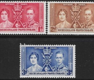 1937 Bechuanaland  SG.115-7 Coronation set 3 values U/M (MNH)