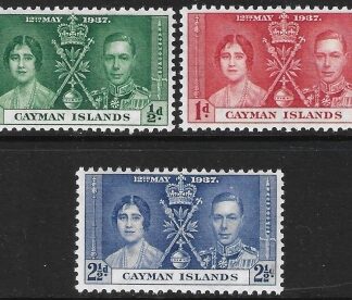 1937 Cayman Is.  SG.112-4  Coronation set 3 values U/M (MNH)