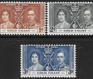 1937  Gold Coast  SG.117-9  Coronation set 3 values U/M (MNH)